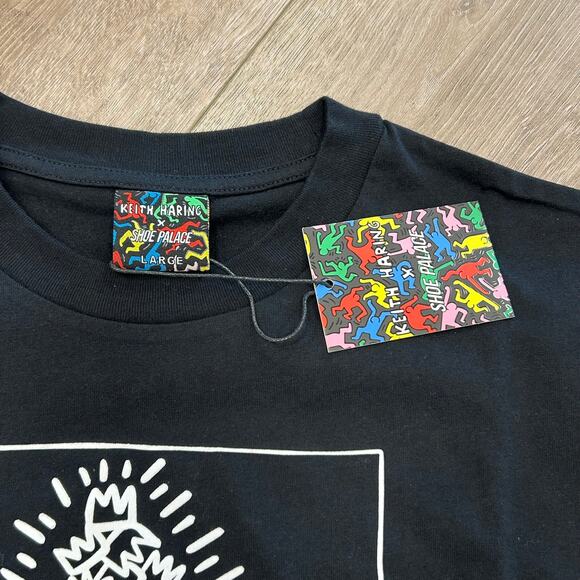 Shoe Palace Keith Haring Drawings Tee T Shirt Black Size Large L B6 - Picture 3 of 7